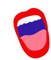 Gif animé bouche coeur